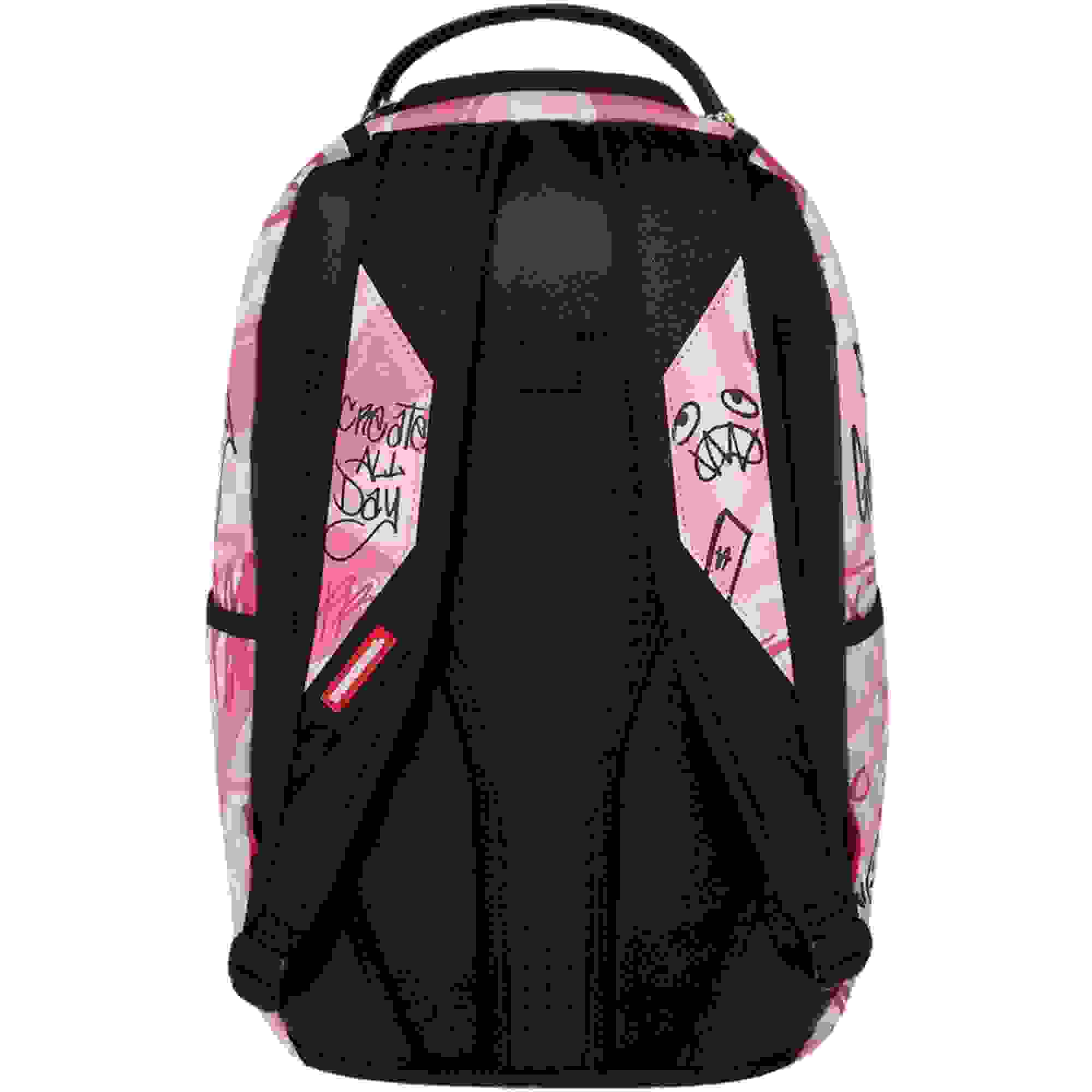 Sprayground Pink Smoke Check Backpack